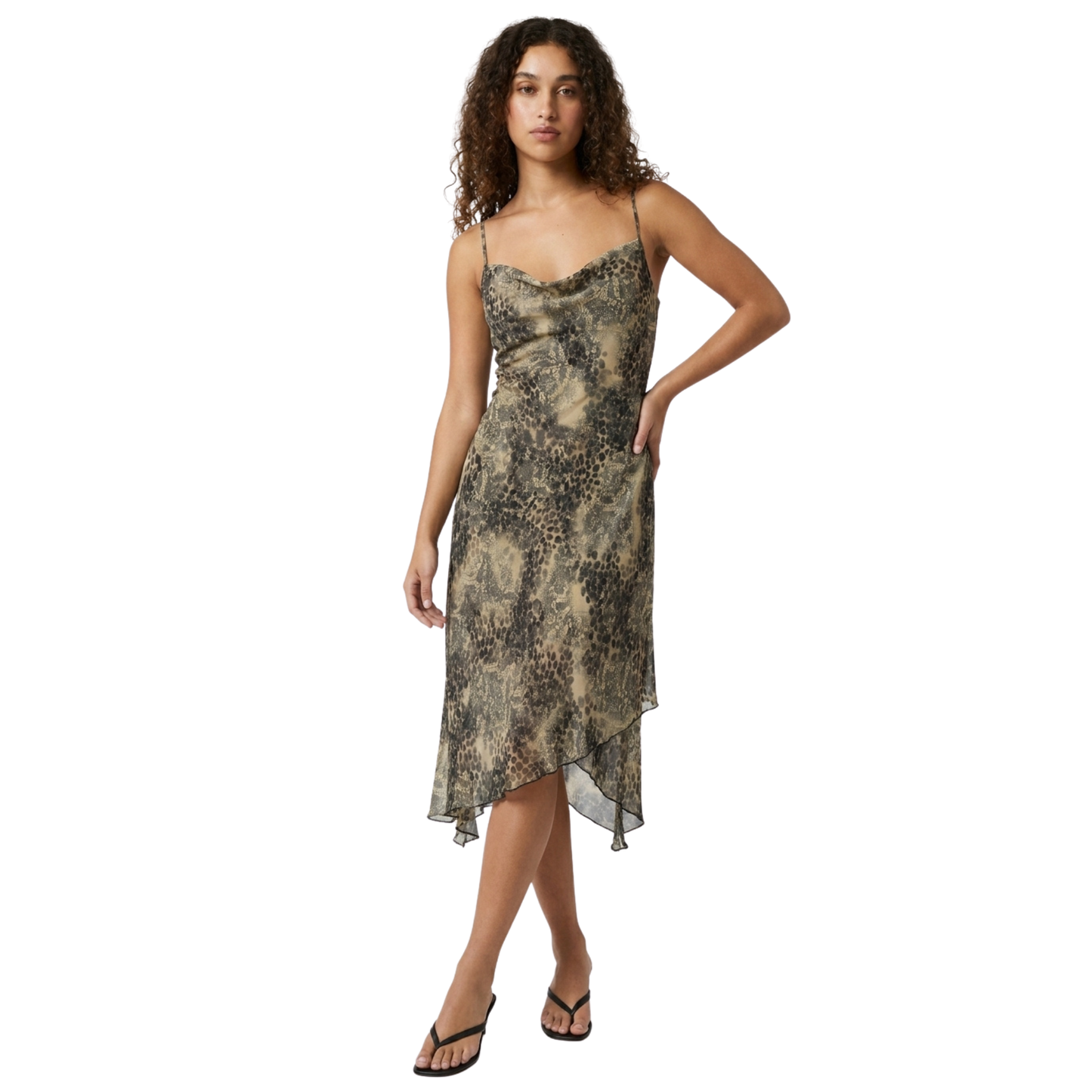 Brown Early 2000s Midi Dress