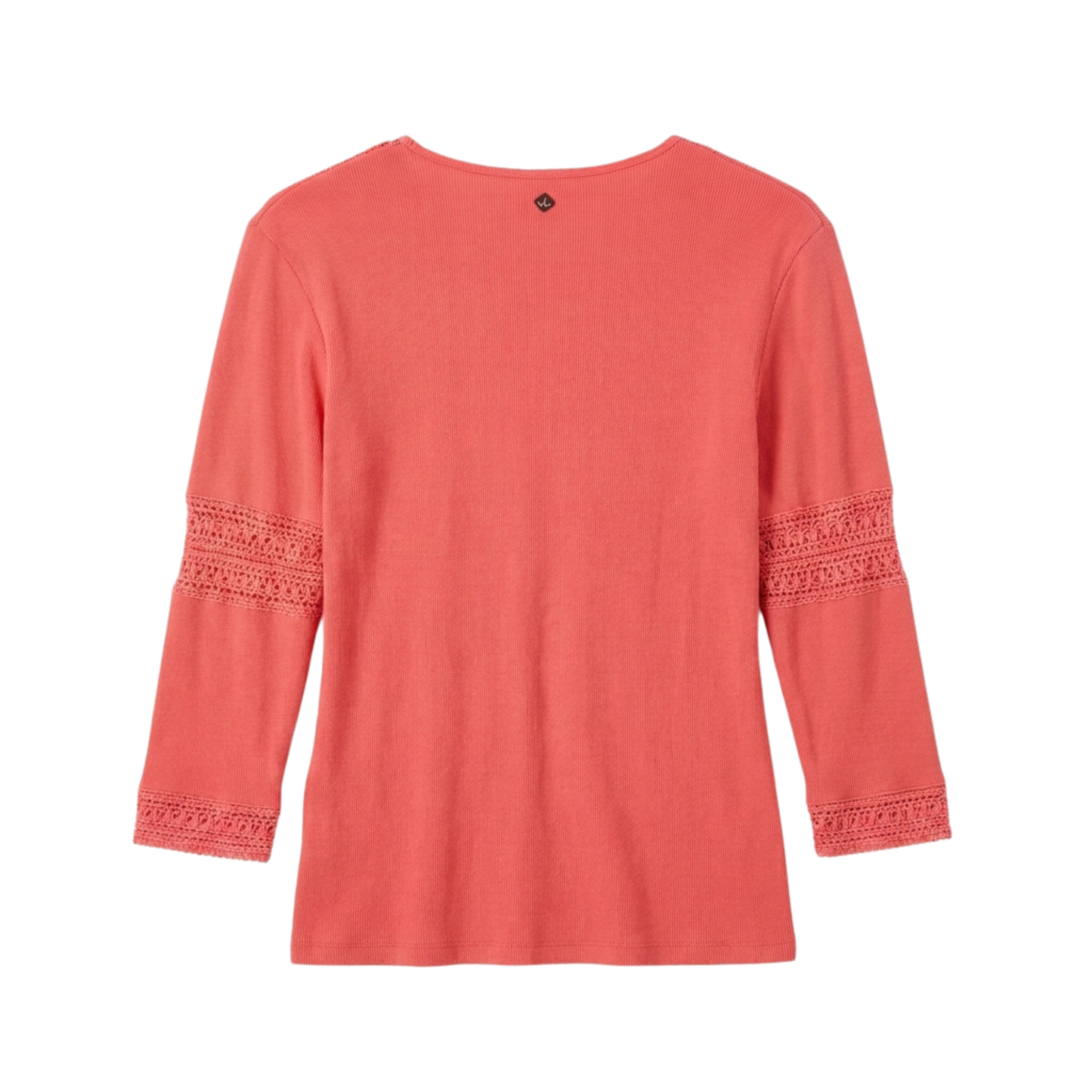 Vintage Prana Coral Crochet Cotton Top