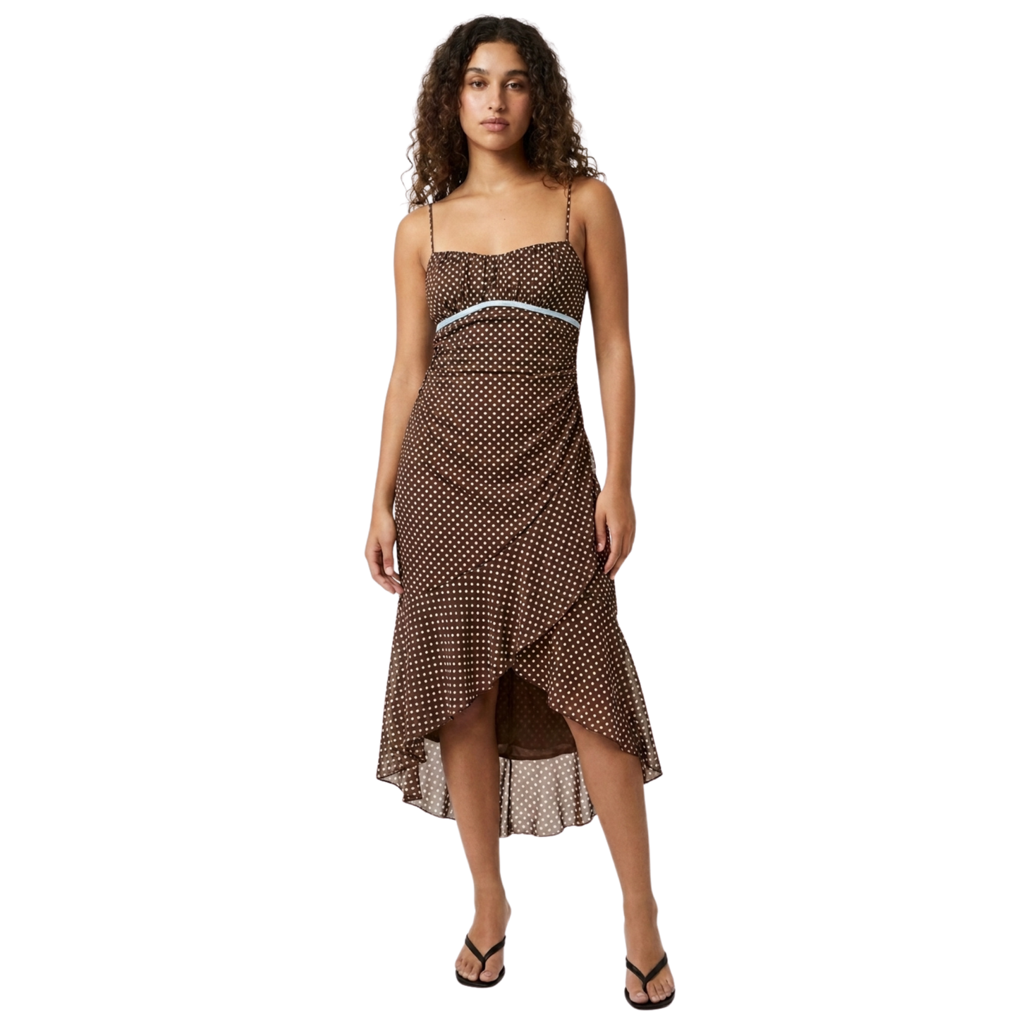 Early 2000s Brown Polka-Dot Dress