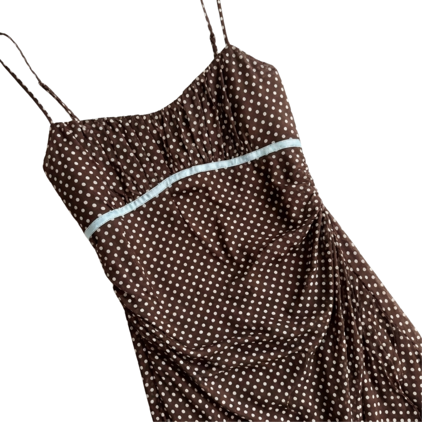 Early 2000s Brown Polka-Dot Dress