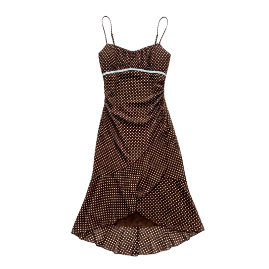 Early 2000s Brown Polka-Dot Dress
