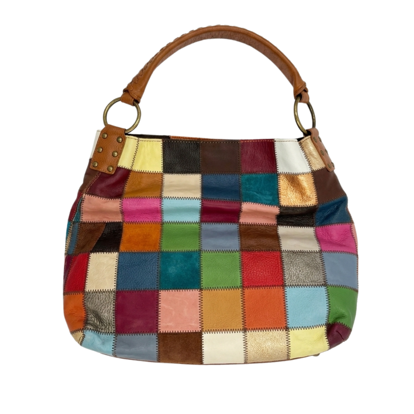 Rainbow Patchwork Leather Bag as seen in Ugly Betty