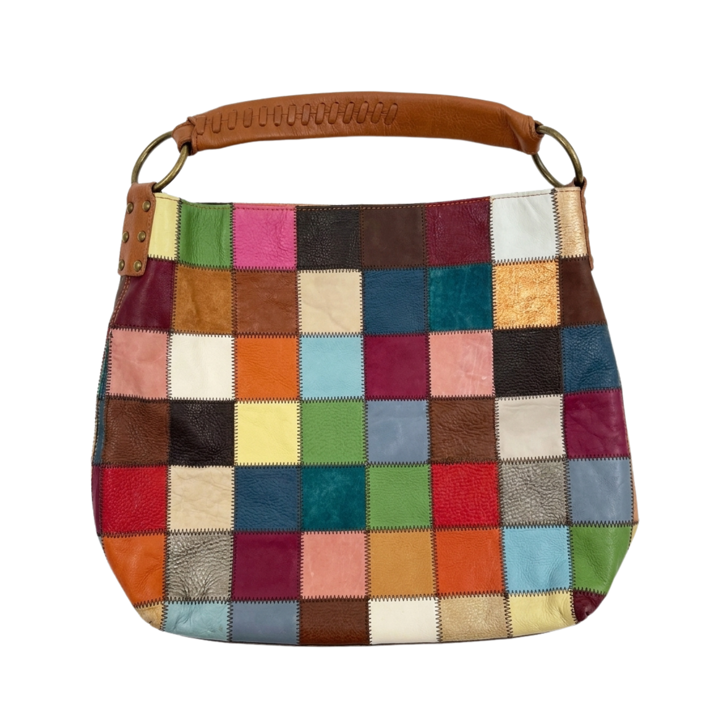 Rainbow Patchwork Leather Bag as seen in Ugly Betty
