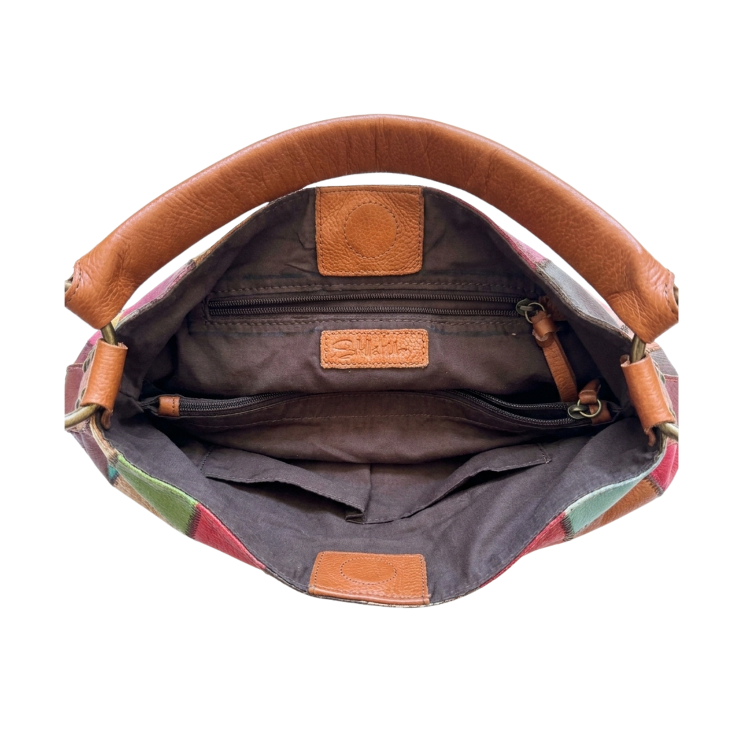 Rainbow Patchwork Leather Bag as seen in Ugly Betty