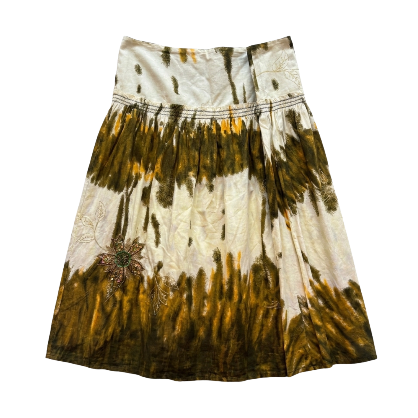 Tie-Dye Beaded Maxi Skirt