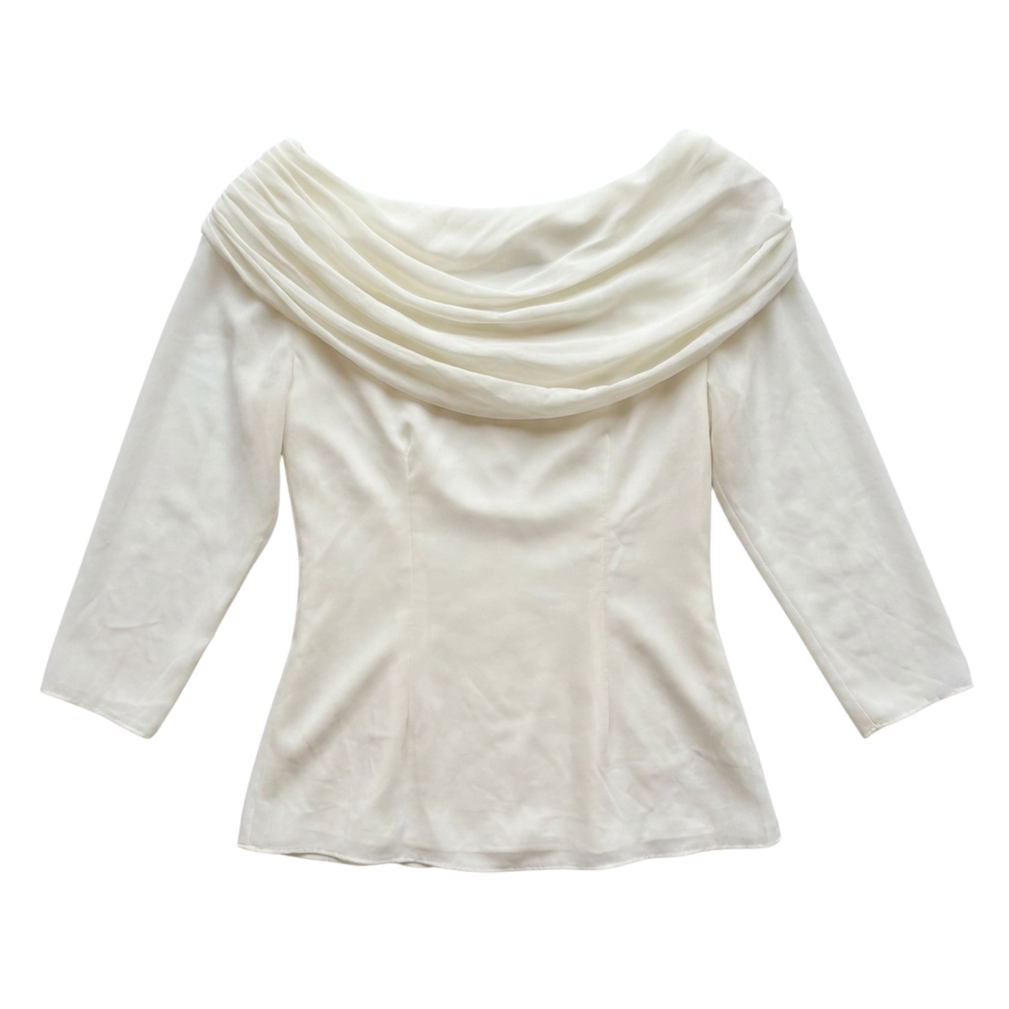 Early 2000s Off-The-Shoulder White Top