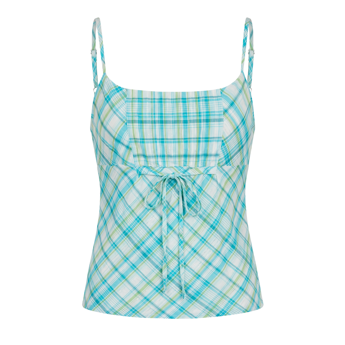Plaid Cotton Tie-Top