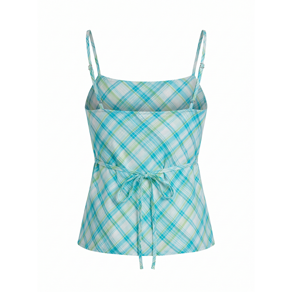 Plaid Cotton Tie-Top