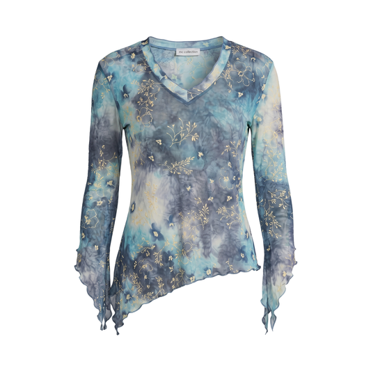 Early 2000s Mesh Bell Sleeve Top
