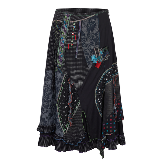 Patchwork Patterned Skirt