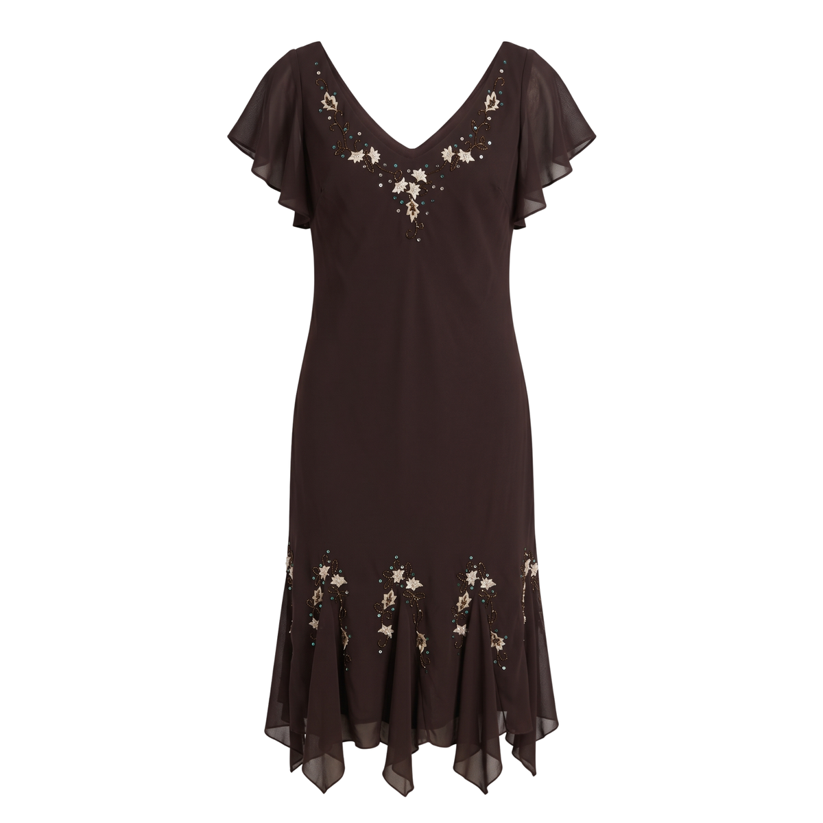 Beaded Brown Dress