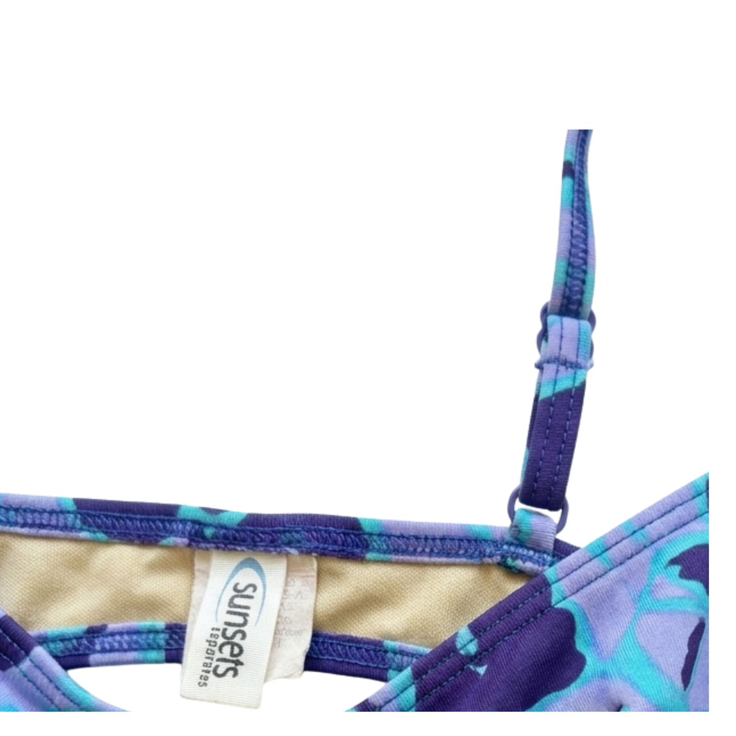 80s Floral Bikini Top