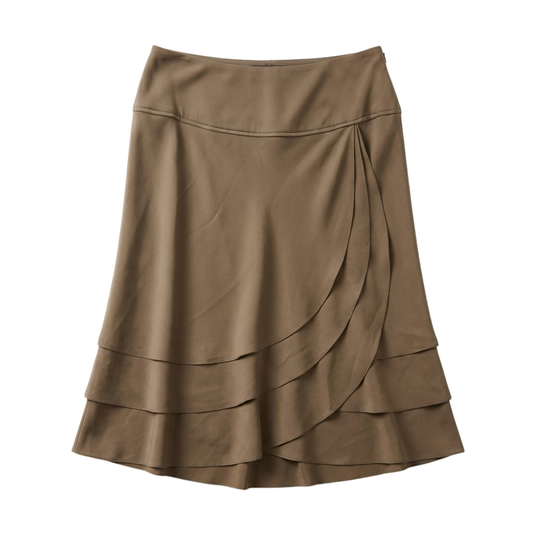 Vintage DNKY Silk Ruffle Tiered Skirt
