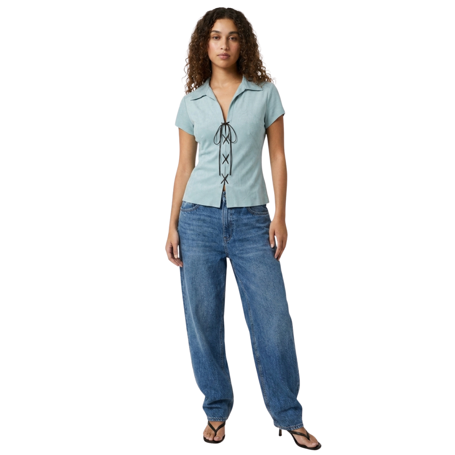 Vintage Max Studio Faux Suede Top