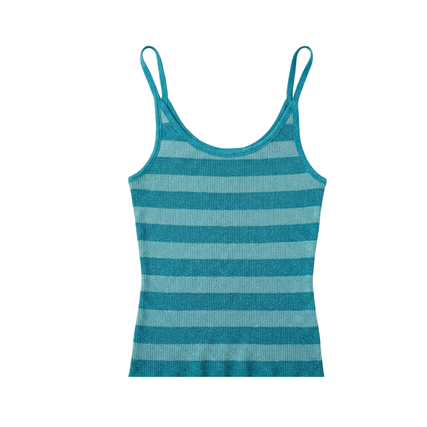 Early 2000s Ribbed Striped Tank Top