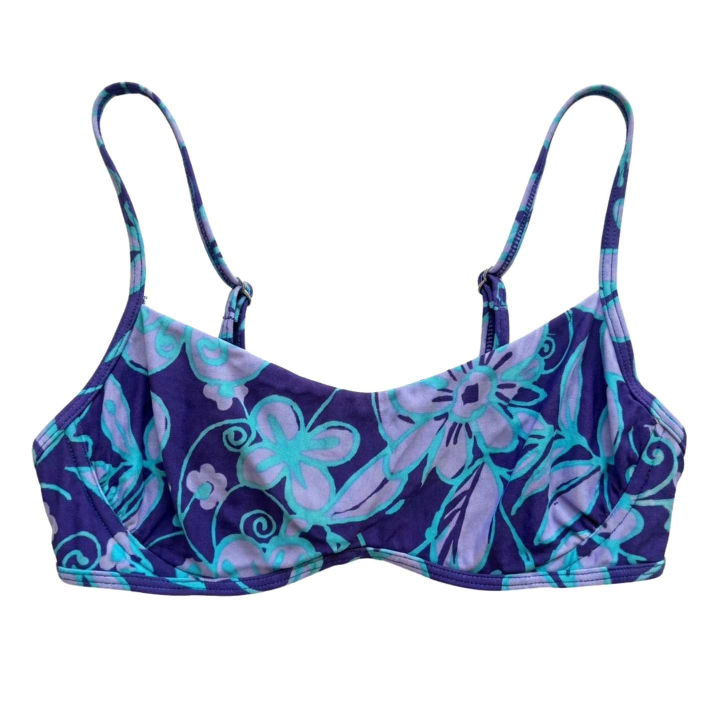 80s Floral Bikini Top