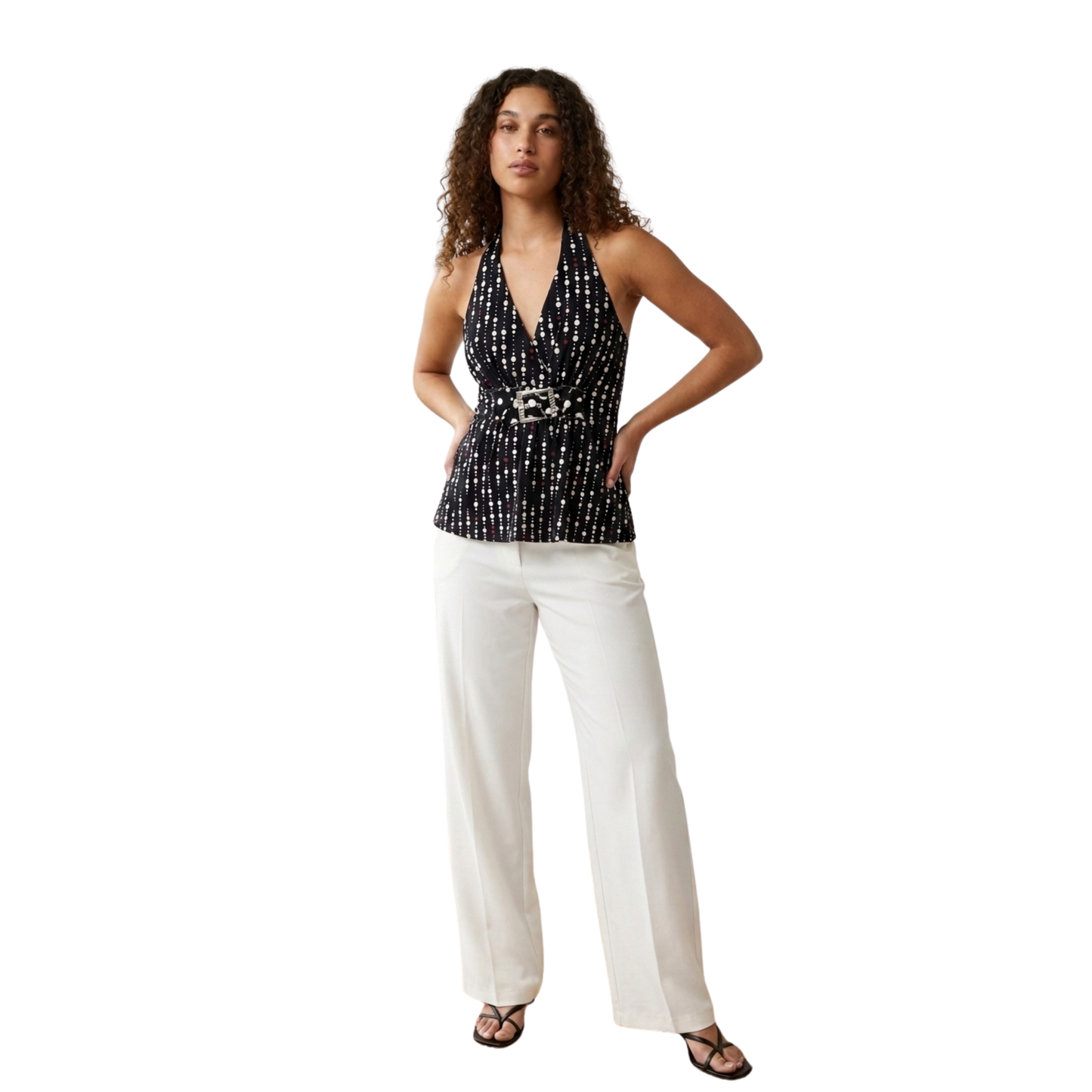 Early 2000s Belted Halter Top