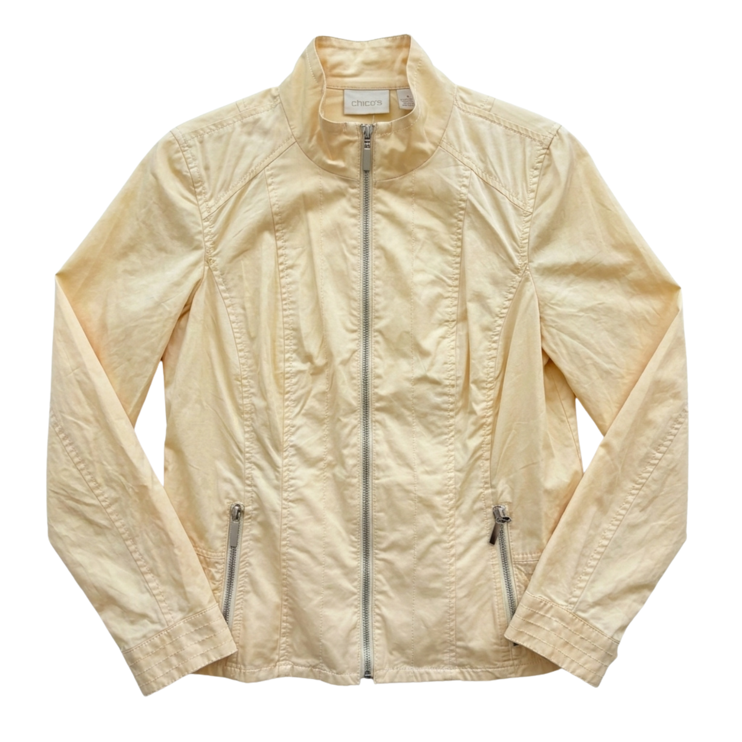 Chico's Butter Yellow Moto Jacket