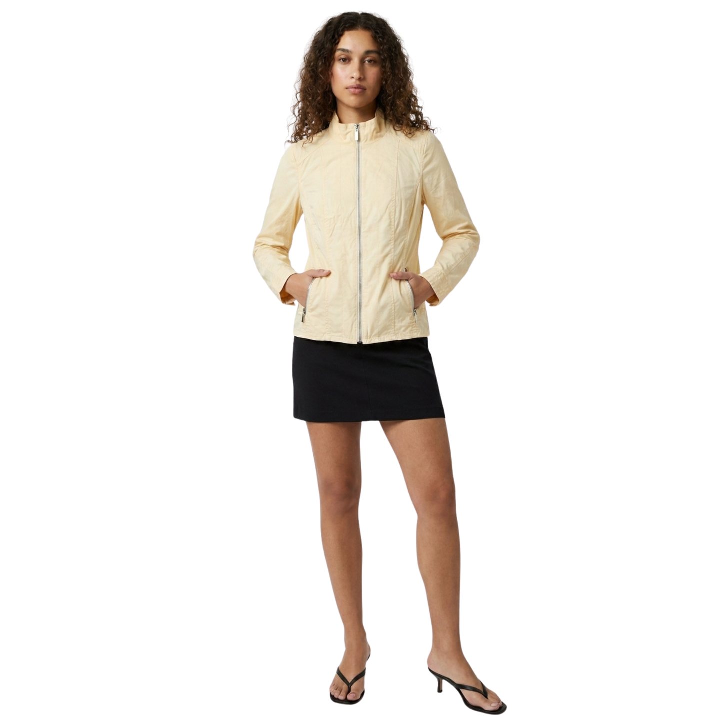 Chico's Butter Yellow Moto Jacket