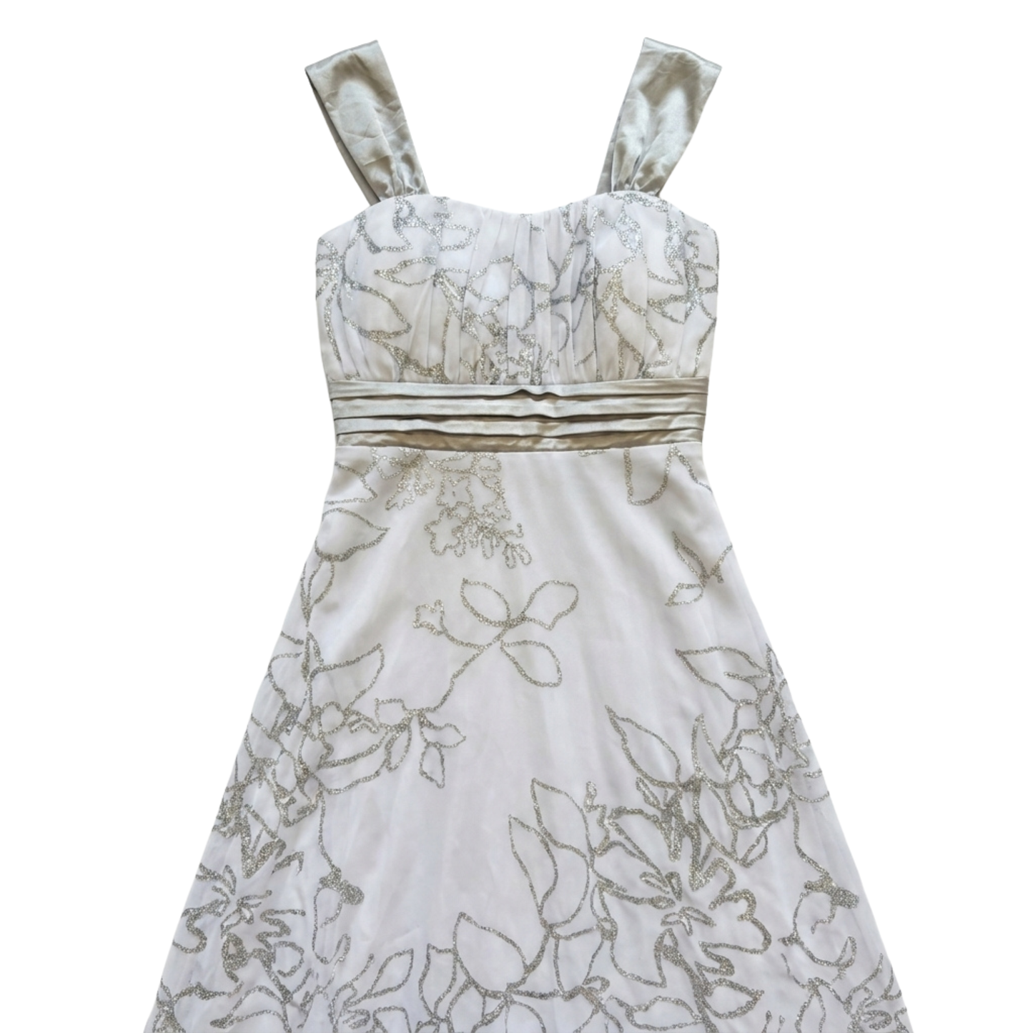 Y2k White Floral Dress