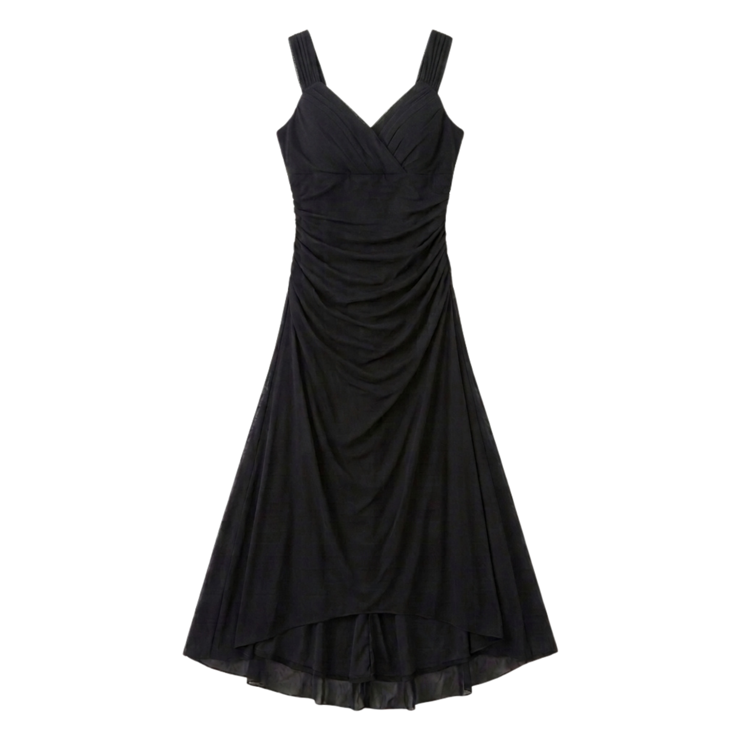 Early 2000s Ruched Black Dress