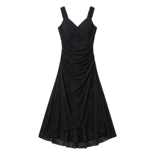 Early 2000s Ruched Black Dress