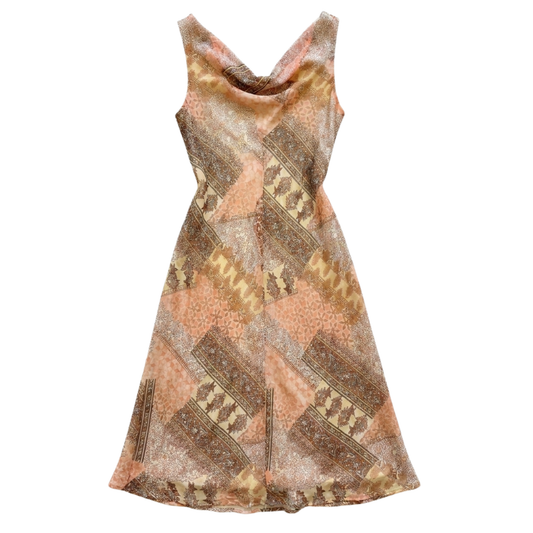 Vintage Patchwork Midi Dress