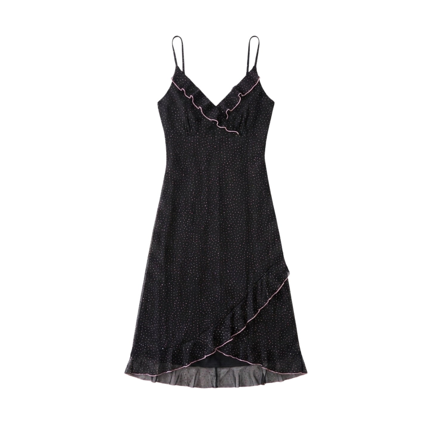 Early 2000s Black Sparkly Midi Dress