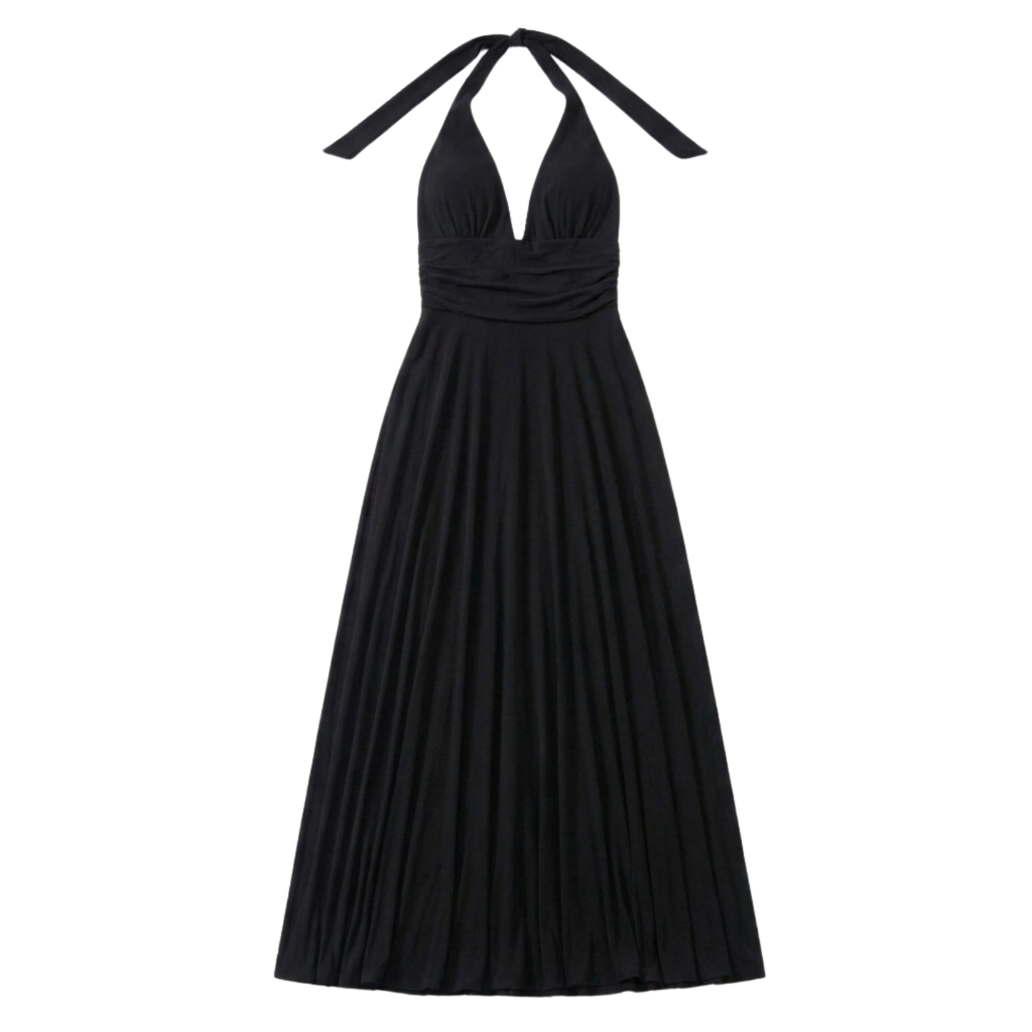 Vintage BCBG Black Midi Halter Dress