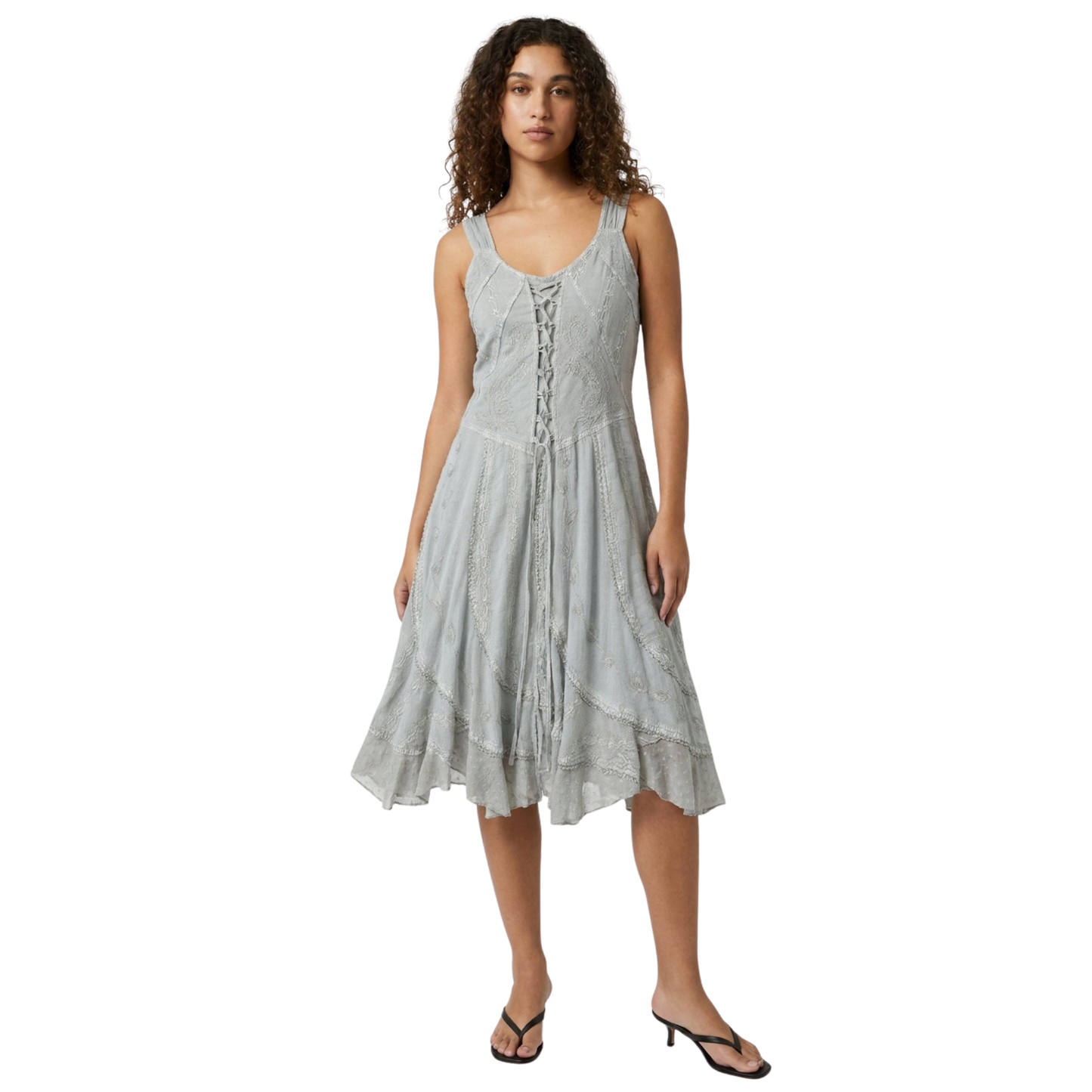 Embroidered Early 2000s Beaded Dress
