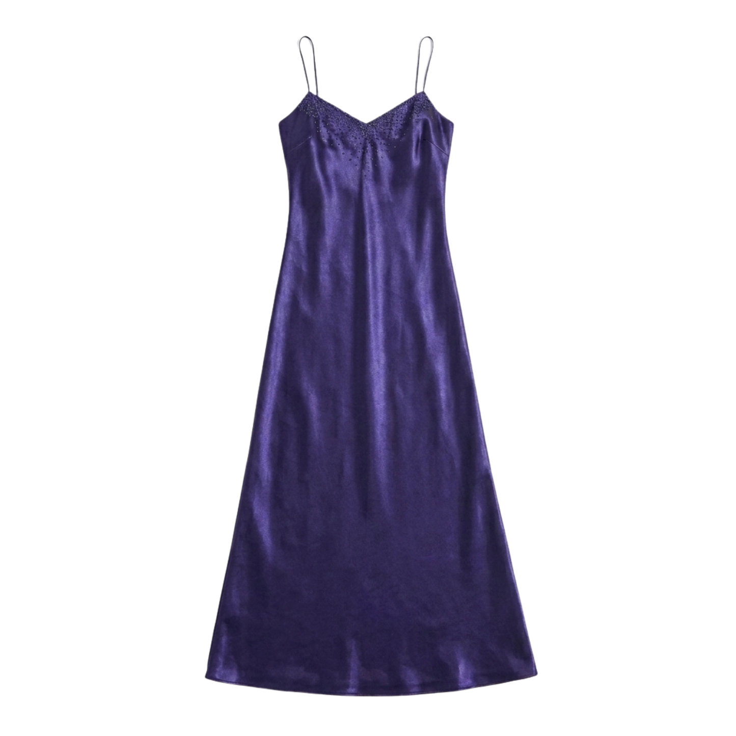 Early 2000s Satin Beaded Slip Dress