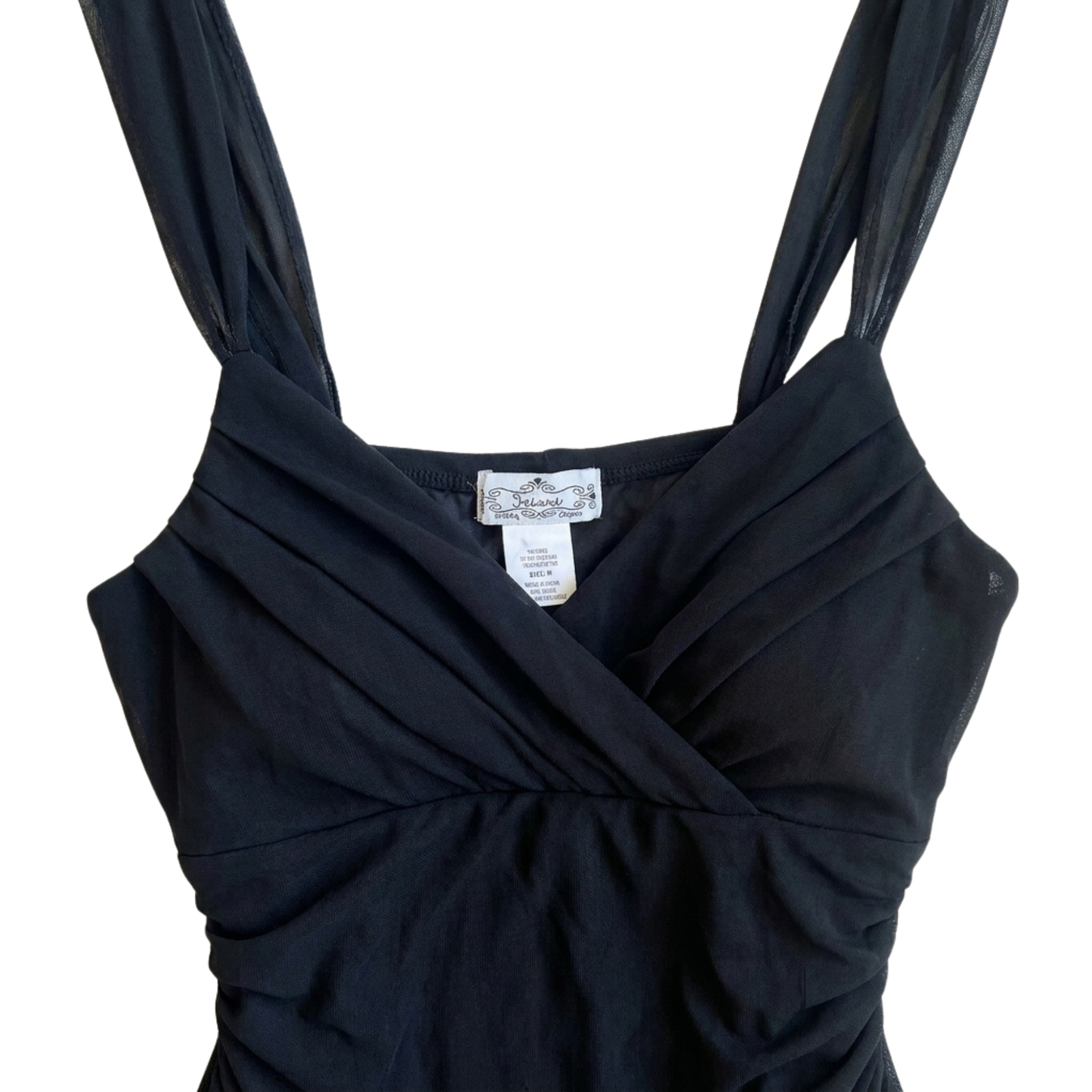 Early 2000s Ruched Black Dress