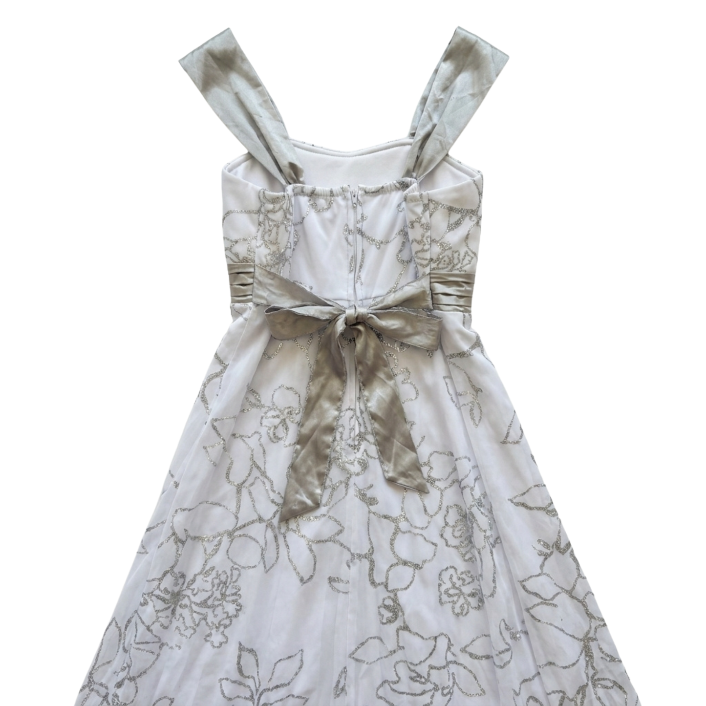 Y2k White Floral Dress