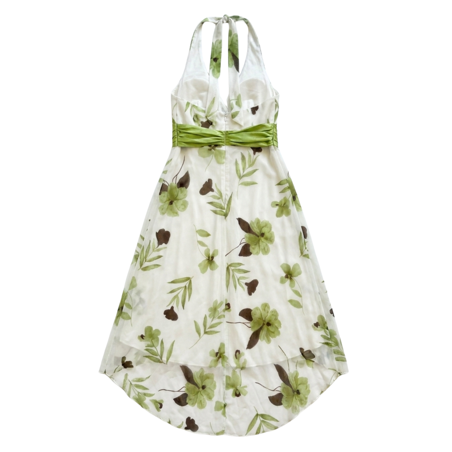Y2K Floral Halter Midi Dress