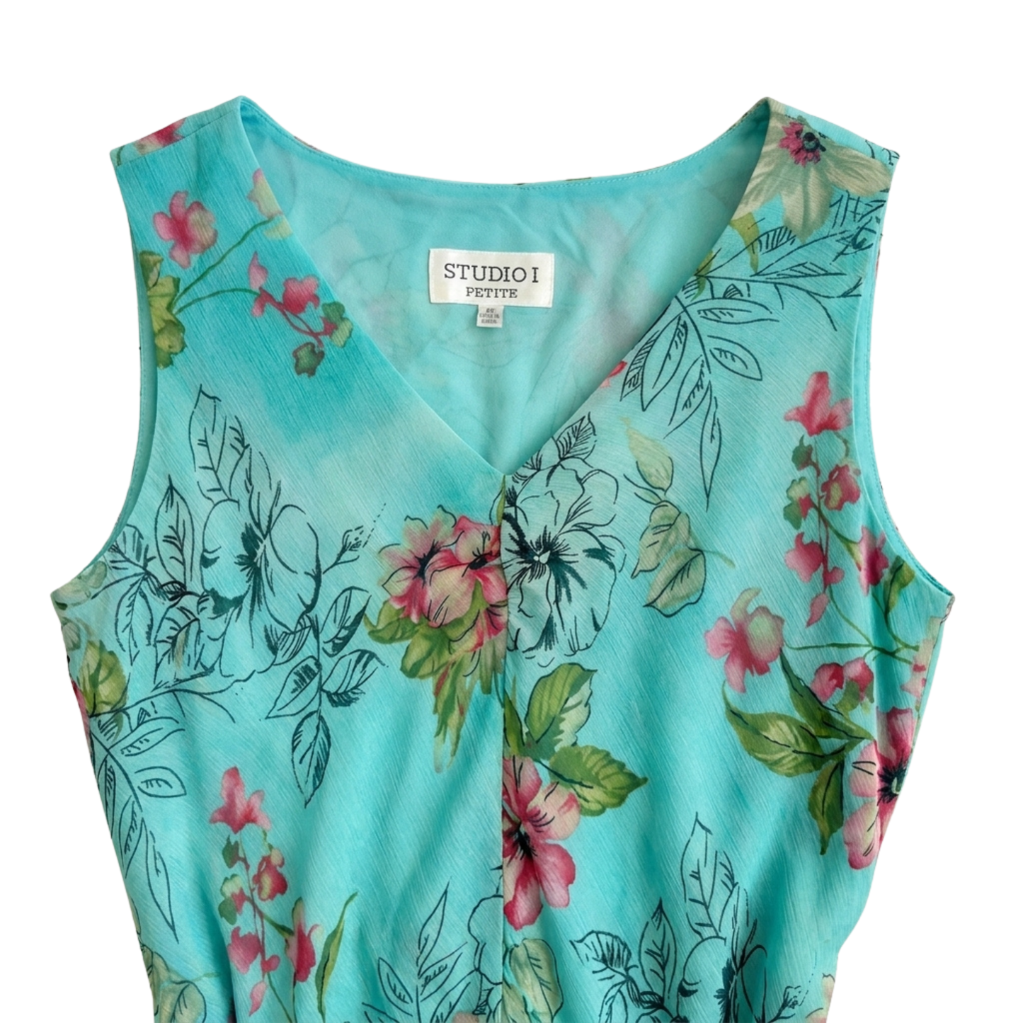 Blue 90s Y2K Floral Dress