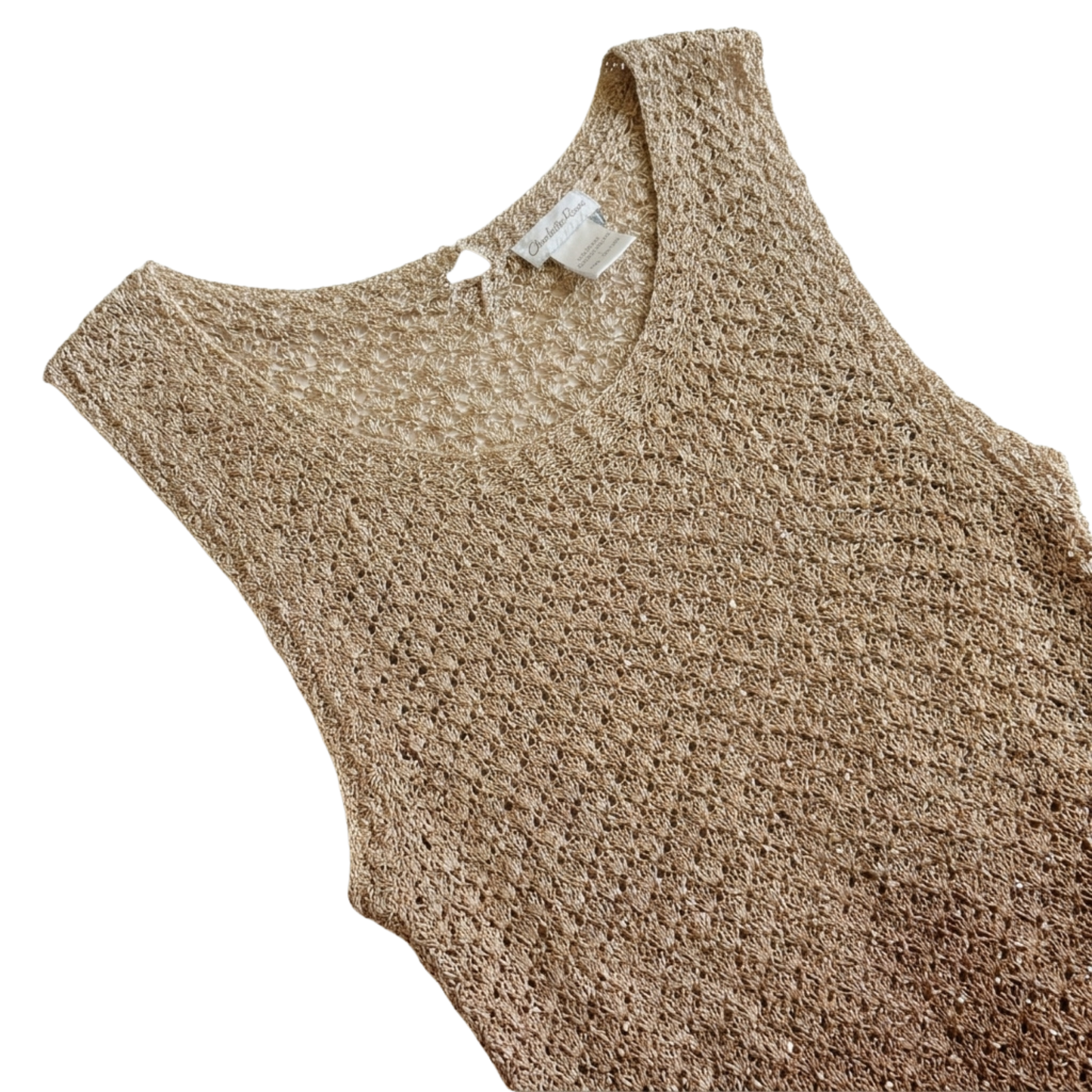 Y2K Charlotte Russe Crochet and Beaded Tank