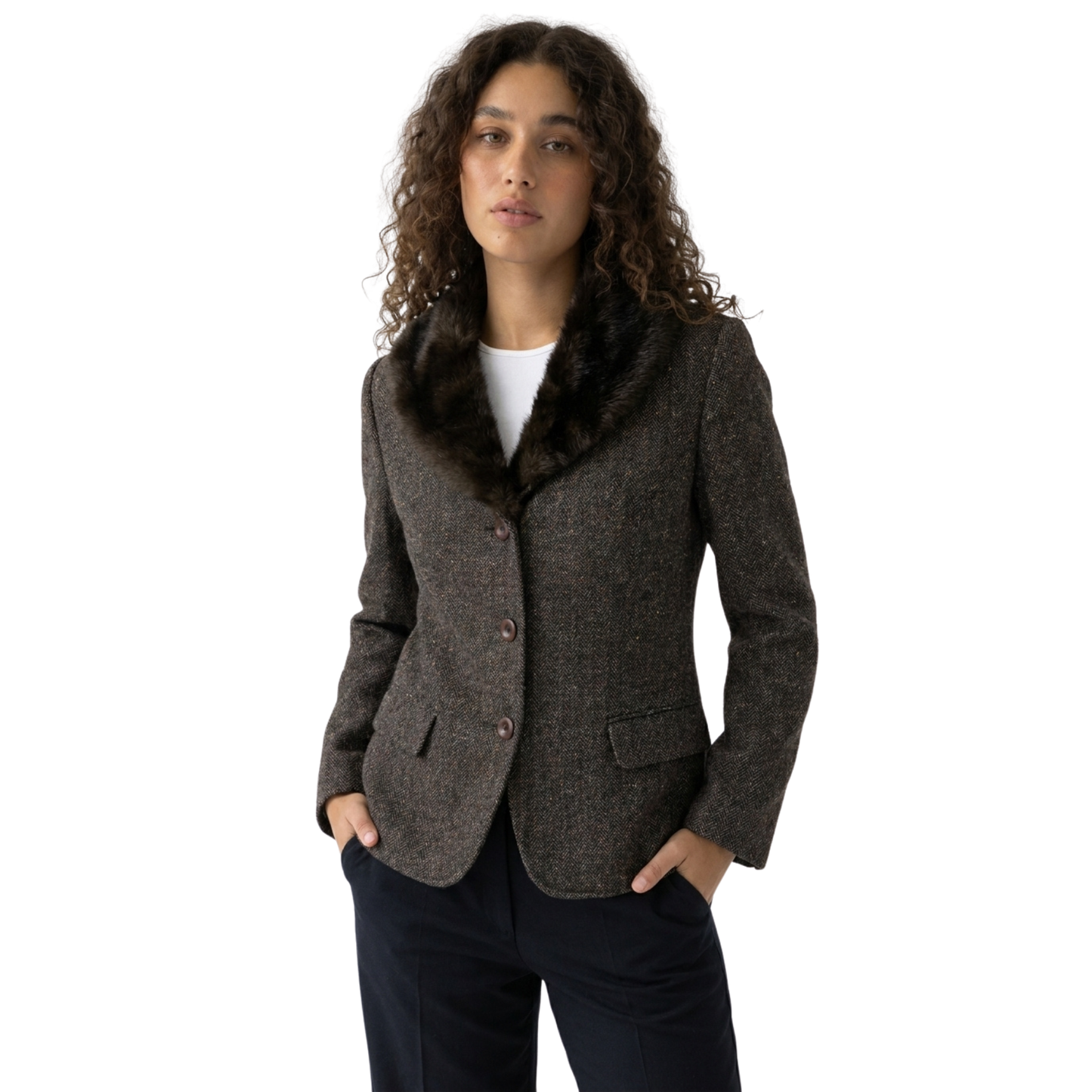 Faux Collar 90s Blazer