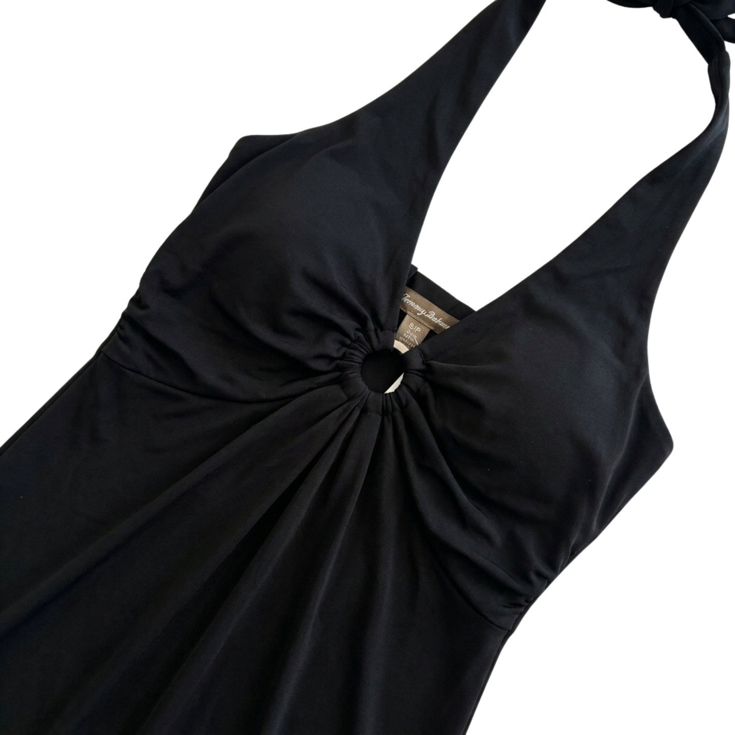 Early 2000s Black Maxi Halter Dress