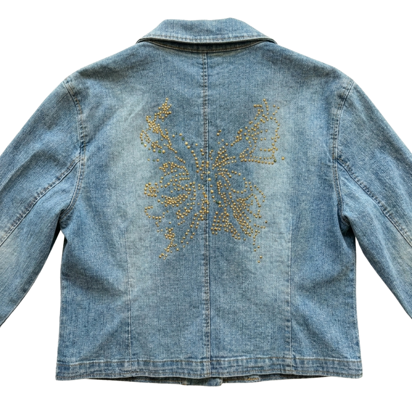 Bedazzled Butterfly Denim Blazer