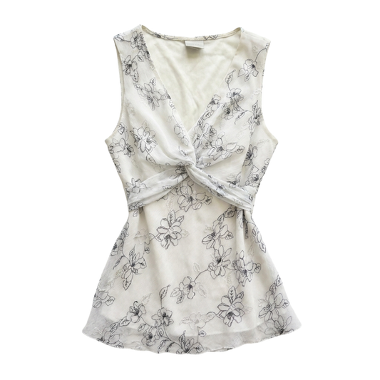 Black & White Twisted Y2K Top