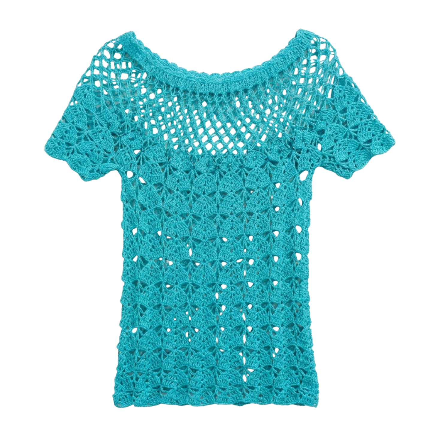 Vintage Blue Crotchet Top