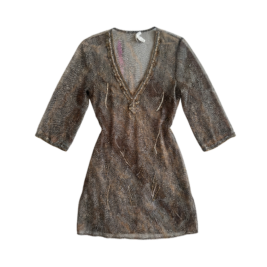 Vintage Sheer Alberto Makali Beach Cover-Up