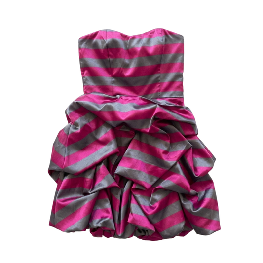 Vintage Y2k Striped Ruffle Dress
